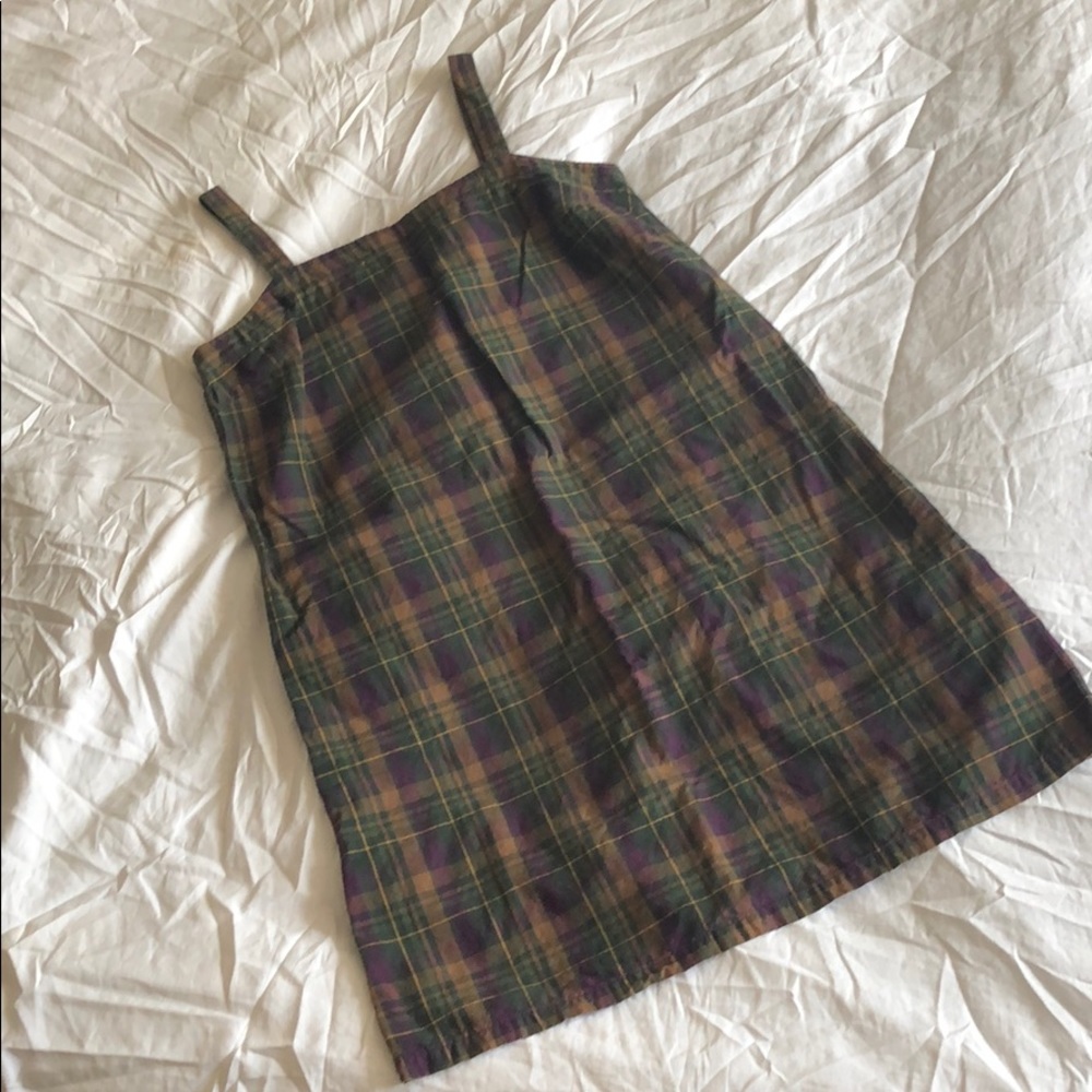 Plaid Peasant Dress